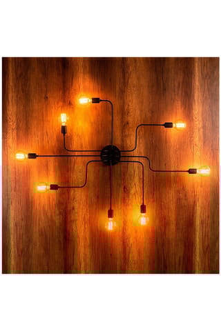 Plafonnier Truva - Noir - 8 x 40 W