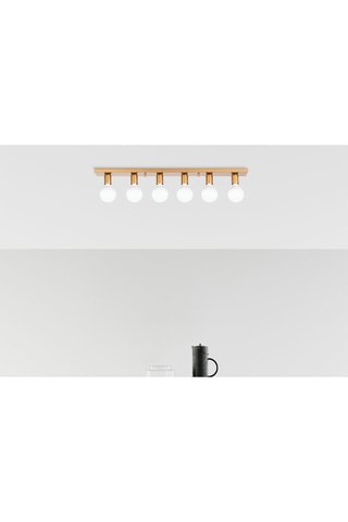 Plafonnier - Doré - 6 x 40 W