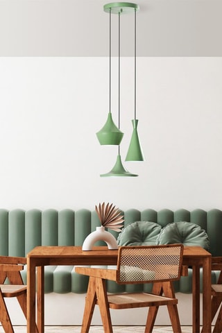 3 suspensions Tom - Menthe - 40 W -  45 x 45 x 19 cm