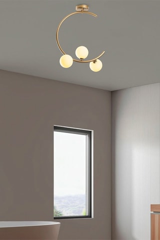 Suspension - Doré et blanc - 3 x 10 W