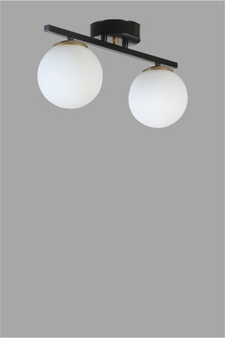 Plafonnier Yeni Can 2 - Noir et blanc - 2 x 60 W