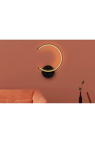 Applique murale LED Moon - Noir - 12 W