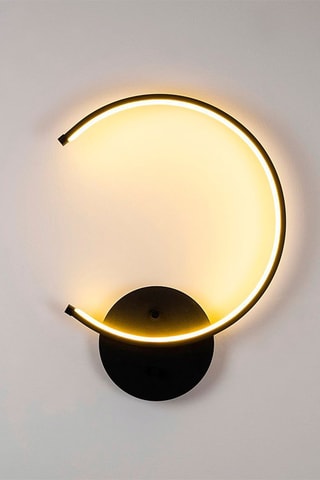 Applique murale LED Moon - Noir - 12 W