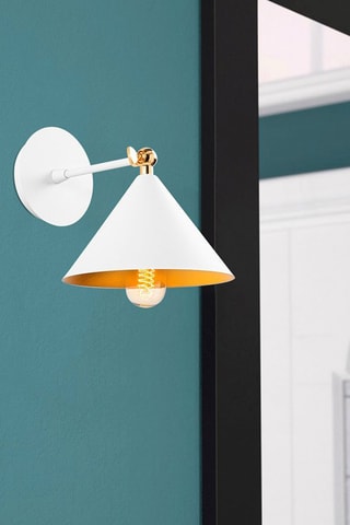 Applique murale Berceste - Blanc et doré - 60 W