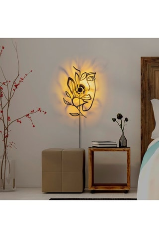 Applique murale Flower Faced - Noir - 40 W