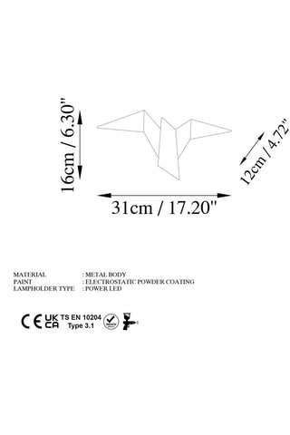 Applique murale LED Pacali - Doré - 1 W