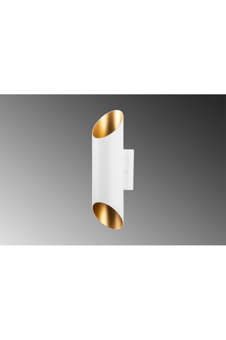 Applique murale Cut - Blanc et doré - 2 x 10 W