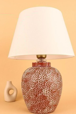 Lampe à poser en céramique - Marron - 40 W