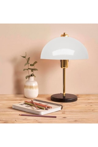 Lampe à poser LED Ayd - Blanc et doré - 15 W