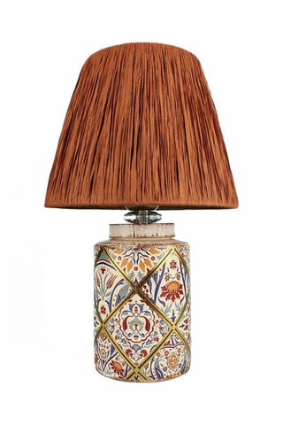 Lampe à poser en céramique - Marron - 40 W