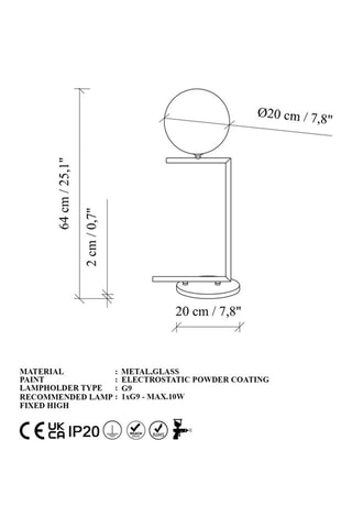 Lampe à poser - Noir et blanc - 10 W