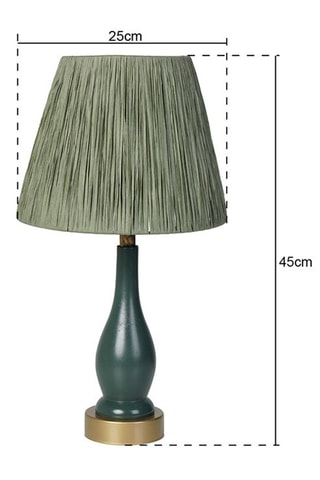 Lampe à poser YL208 - Vert et doré - 60 W
