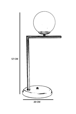 Lampe à poser - Doré - 60 W