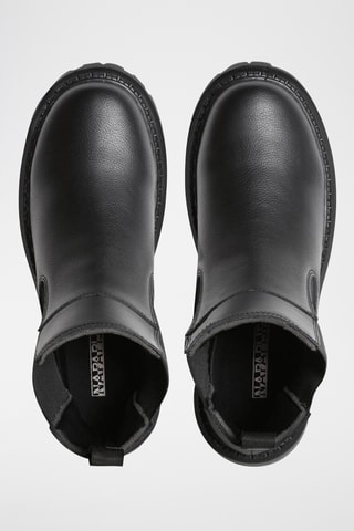 Botins Chelsea em couro Berry - Preto - Napapijri
