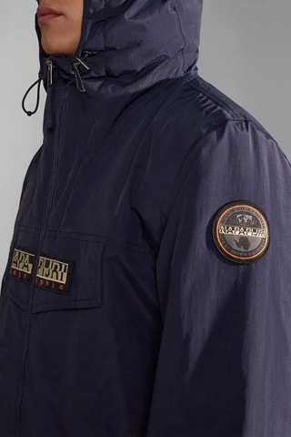 Corta-vento com capuz Rainforest - Azul-marinho - Napapijri