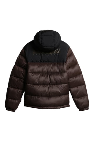 Doudoune à capuche A-Hornelen - Marron foncé et noir