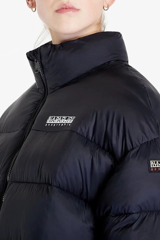 Blusão comprido Box Logo - Preto - Napapijri