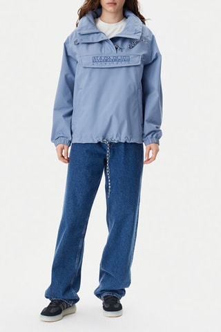 Corta-vento com capuz Rainforest - Azul-cobalto