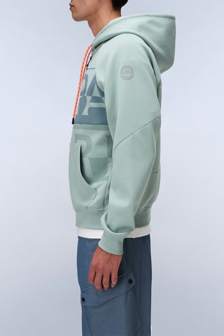 Sweat com capuz B Anghiari - Verde-água e azul-cobalto