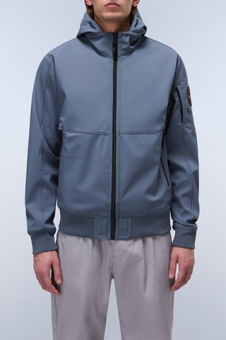 Casaco com capuz A Melville - Azul-cobalto e preto