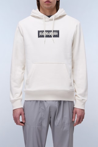 Sweat com capuz B Box - Branco e antracite