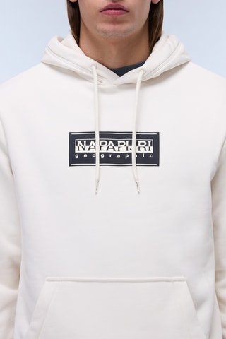 Sweat com capuz B Box - Branco e antracite