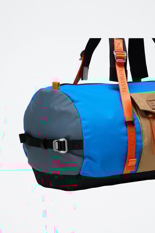 Saco tubo H Morra - Índigo e laranja