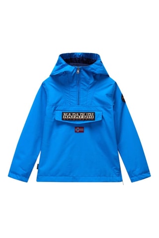 Corta-vento com capuz Rainforest - Azul-cobalto