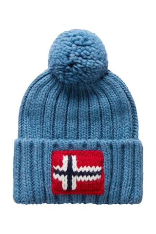 Gorro com pompom Semiury - Azul-cobalto