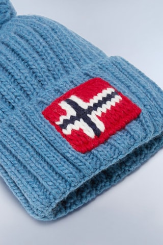 Gorro com pompom Semiury - Azul-cobalto