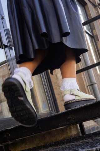 Mules en cuir Zebzag - Vert amande