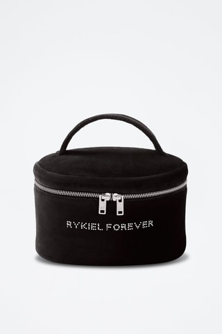 Trousse de beauté en velours - Noir