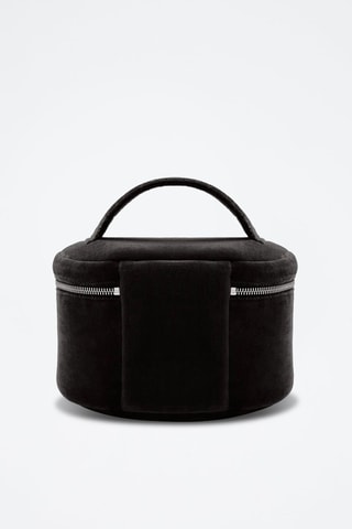 Trousse de beauté en velours - Noir