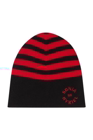 Bonnet en cachemire - Rouge et noir