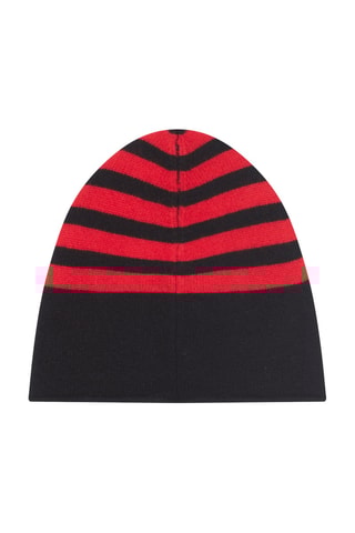 Bonnet en cachemire - Rouge et noir