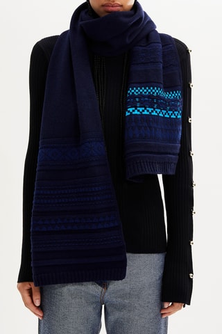 Écharpe en laine - Bleu