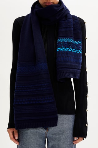 Écharpe en laine - Bleu