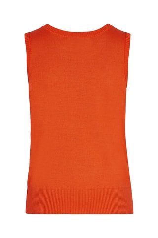 Débardeur en mérinos et soie - Orange