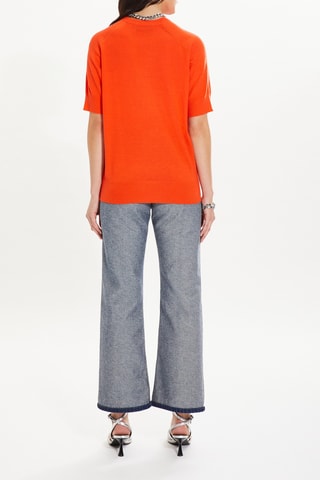 Pull en mérinos et soie - Orange