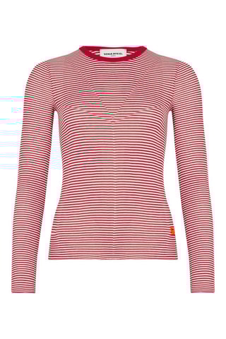 Pull en soie - Rouge et blanc