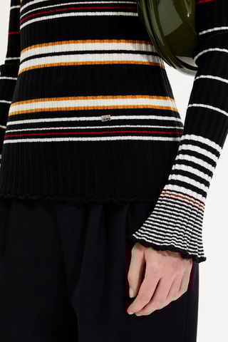 Pull en laine - Noir et écru