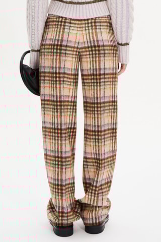 Pantalon en laine vierge et mohair - Ecru et lilas