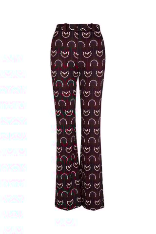 Pantalon flare - Bordeaux et noir