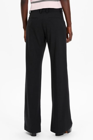 Pantalon droit en laine - Noir