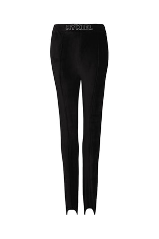 Pantalon en velours taille haute - Noir