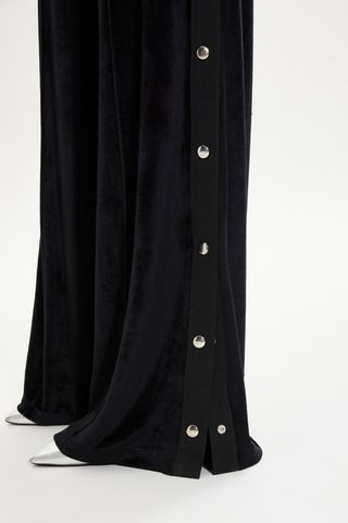 Pantalon en velours taille haute - Noir