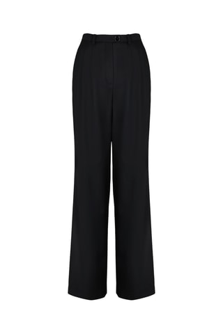 Pantalon en laine taille haute - Noir