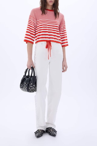 Pantalon taille haute - Blanc