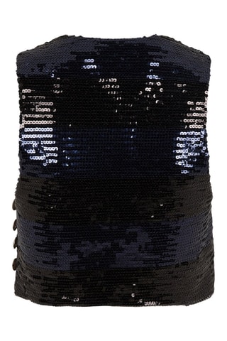 Crop top - Noir et bleu