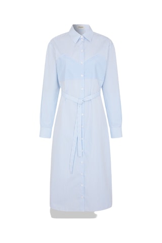 Robe chemise - Blanc et ciel